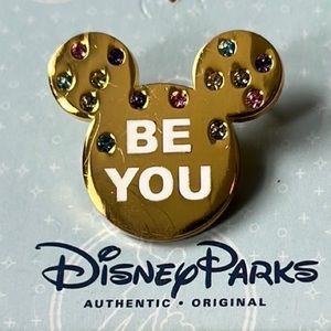 Disney Parks Mickey Gold Be You Jeweled Pin